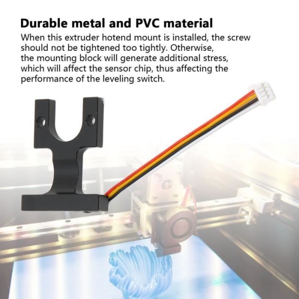 HURRISE Automatisk Extruder Leveling Modul Extruder Hotend Fixeringsmodul Metall PVC Enkel installation Stabil Säker