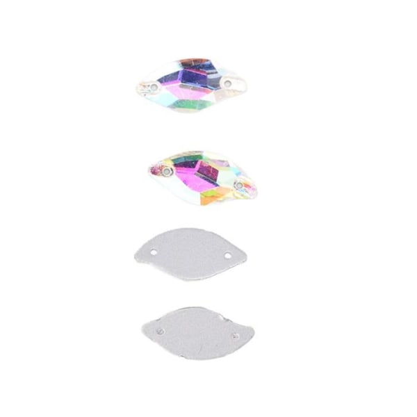 HURRISE sy på kristallpärlor 28st Flatback Rhinestones Utsökt dekorativa plastpärlor med hål för