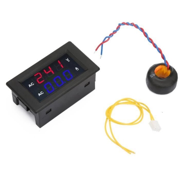 BEL-7696830420380-AC Voltmeter LED Digital Display AC 100~300V Voltmeter 0-10A Amperemeter (röd blå) Motorcykelmultimeter