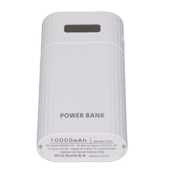 HURRISE 21700 DIY Power Bank Kit H02 2x 21700 Batterilåda 3 Port Input DIY USB Power Bank Kit Telefon Batteriladdare