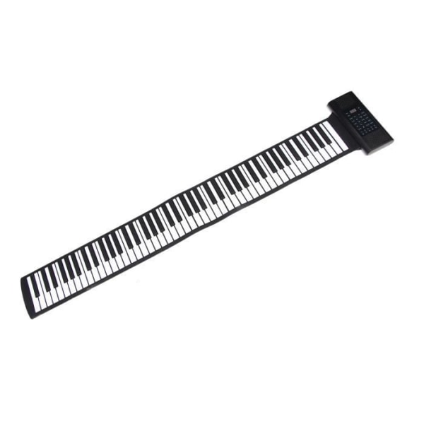 HURRISE Bärbart elektriskt piano 88 tangenter Bluetooth MIDI Roll Up Piano Dubbelhorn