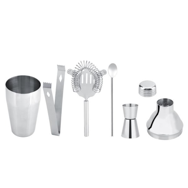 Tbest Cocktail Mixer 5 ST Rostfritt stål Cocktail Shaker Mixer Dryck Bartender Verktyg Bar Set Kit Omrörare Artiklar 750ml