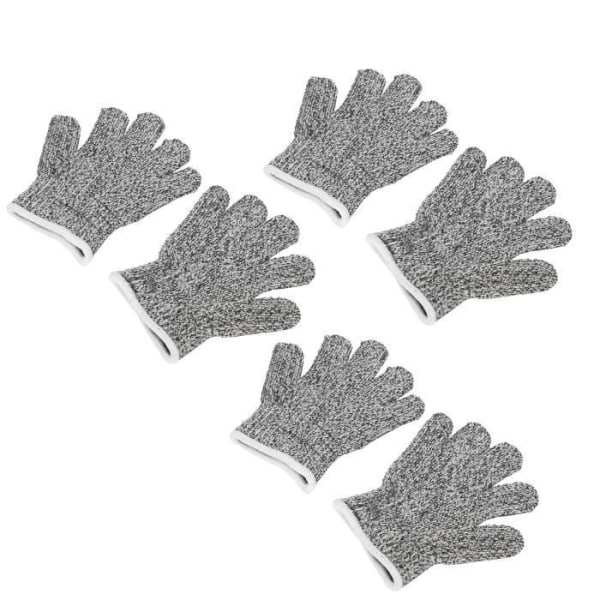 HURRISE HPPE-handskar 3 par skärbeständiga handskar för barn utomhus Anti-Cut trädgårdsarbete arbetshandskar