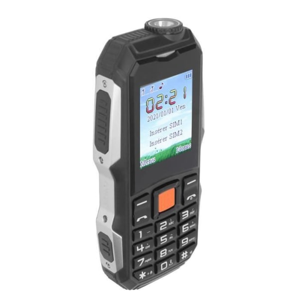 HURRISE Q1 2G Dual SIM olåst mobiltelefon med SOS-knappar och lång batteritid