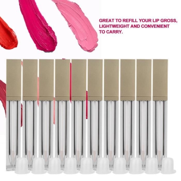 HURRISE Cosmetic Lip Gloss Behållare 10st 6ml DIY Plast Lip Gloss Tom Tube
