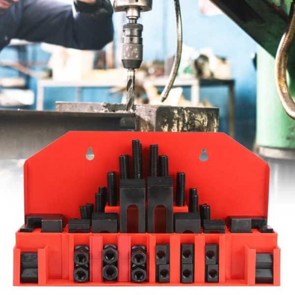 58st T-spårklämsats med tillbehör för fabriken, svarvfixeringsverktyg för olika verktygsmaskiner