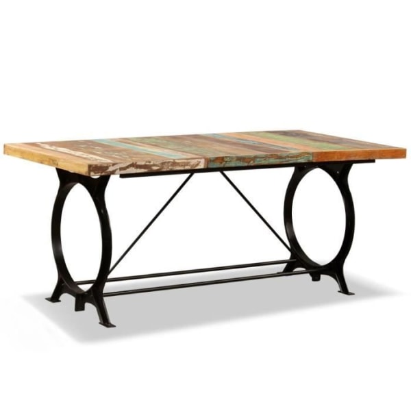 Matsalsbord i massivt återvunnet trä - Wei - 180 cm - Lackat