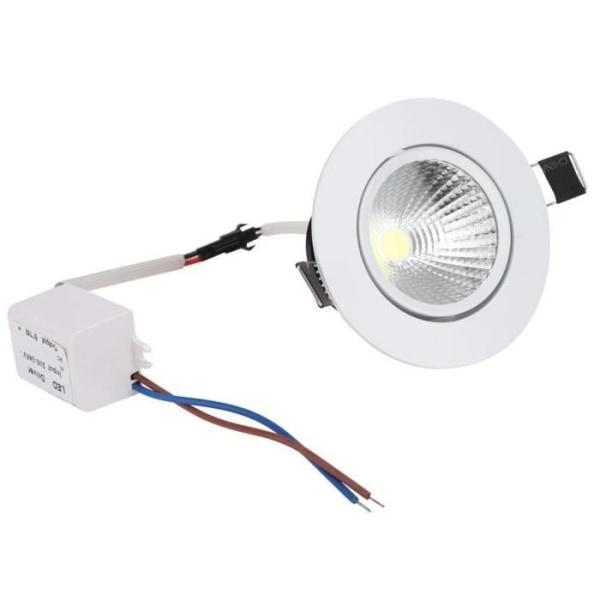 CEN 100-240V COB Aluminium LED-taklampa Infälld downlight Heminredningslampa Bländarhål 69 mm (5W Cool White)