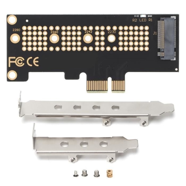 HURRISE M.2 Adapter PCIE till NVME NGFF M.2 SSD Adapter Card Hard Drive Converter för 2230/2242/2260/2280 SSD