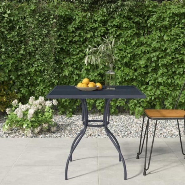 Trädgårdsbord i antracit 80x80x72,5 cm Spaljé i stål