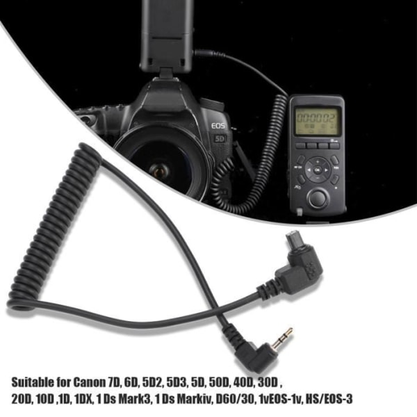 HURRISE Kamera Avtryckare Kabel Kamera Fjärrkontroll Avtryckare Kabel 2,5 mm-C3