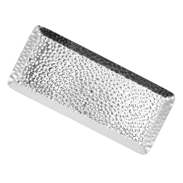 HURRISE serveringsbricka för wienerbröd Hamrade servettbrickor 25x11cm, rostfritt stål, guld Silver brickartiklar