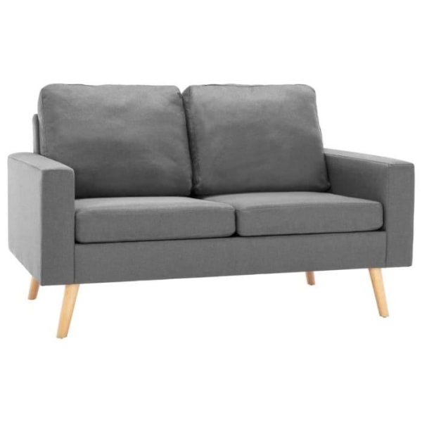 LIA 2-sits soffa Ljusgrå Tyg #0