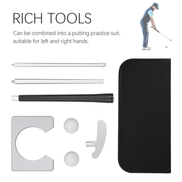 Jielwyshop Professional Golf Putter Set Putter Träningshjälpmedel för vänster högerhand