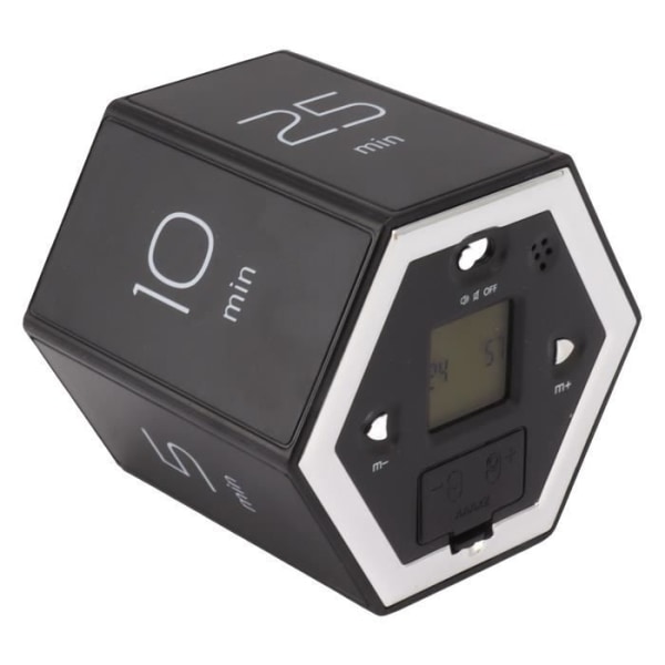 Duokon Flip Timer Hexagonal Timer med Mute Alarm Funktion Magnetisk Time Management Timer med