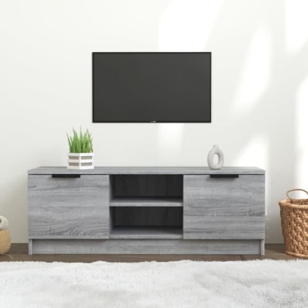 BEL-7076732147088-Sonoma grå TV-skåp 102x35x36,5 cm Konstruerat trä