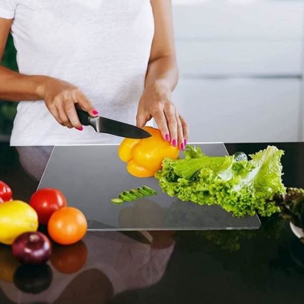 HURRISE Köksskärbräda Rymlig storlek akryl skärbräda med design kulinariskt tillbehör