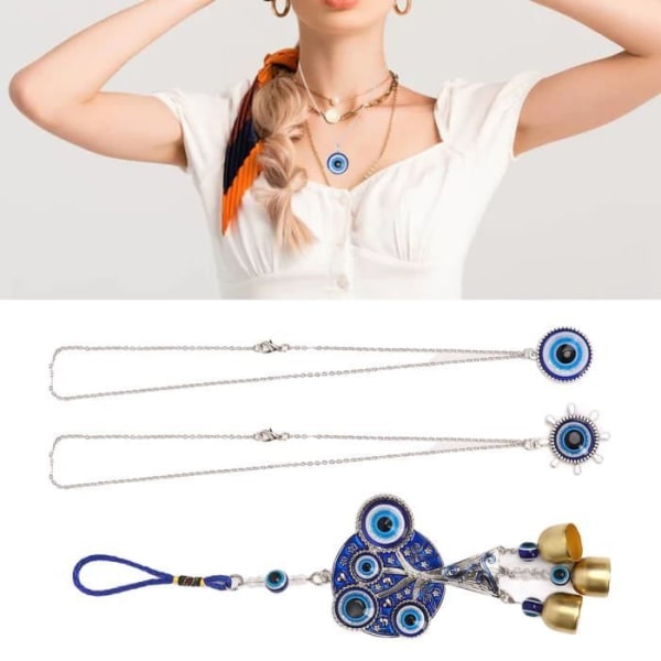 LIX-Mal Eye smyckesset Utsökt vackert blått onda ögat välsignelse Lucky Amulet Hänge Halsband dekoration