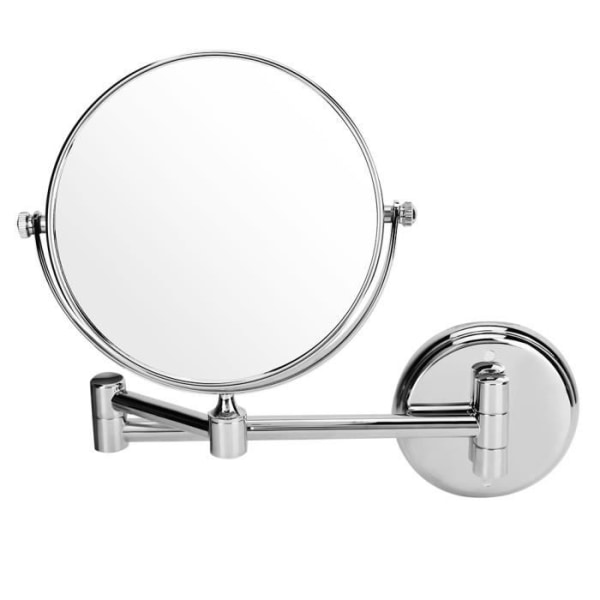 HURRISE 3X sminkspegel badrum väggmonterad sminkspegel Dubbelsidig svängbar hopfällbar behändig sminkspegel