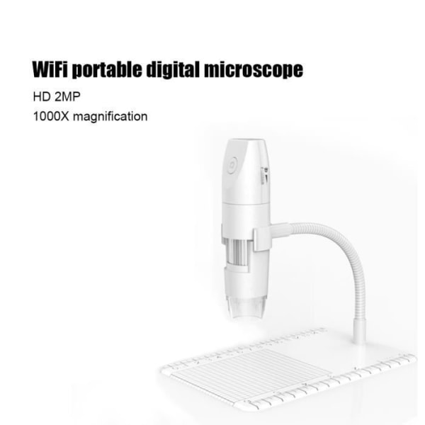 HURRISE 1080P HD 1000X WiFi USB-mikroskop med 8 vita lysdioder och 1920x1080 upplösning
