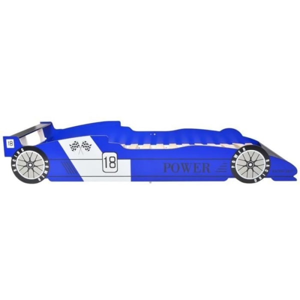 LIA Racerbilssäng för barn 90 x 200 cm Blå