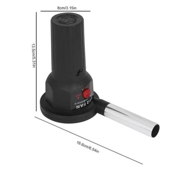XUY 5V Grillfläkt Luftfläkt för grill Bärbar Lätt USB Uppladdningsbar