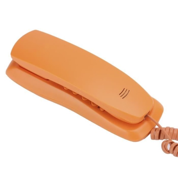 HURRISE Telefon med sladd, hemtelefon för seniorer, fast telefon med begränsad rörlighet, retro orange gps-enhet