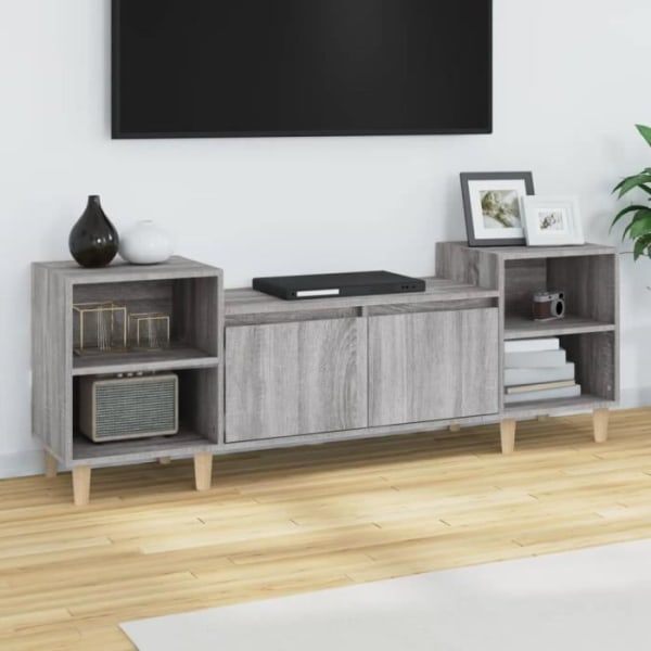 BEL-7667103824099-Sonoma TV-skåp grå 160x35x55 cm Konstruerat trä