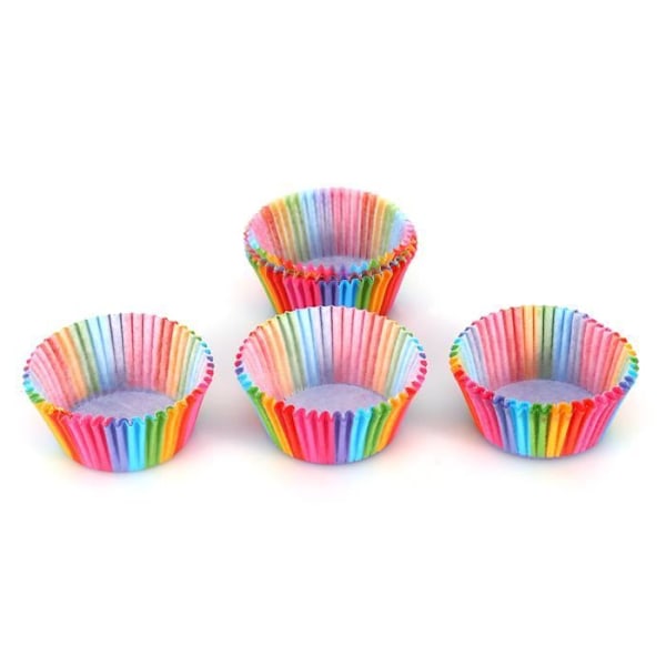 Bakmuggar, 100 st Färgglada Cupcake Liner Cupcake Paper Baking Cup Muffin Cake Cases