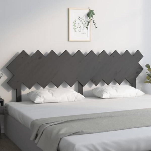 Grå sänggavel - FDIT - Modern - Massivt trä - 196x3x80,5 cm