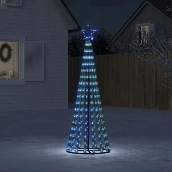 BEL-7416653548852-Konisk lysande julgran 275 LED blå 180 cm
