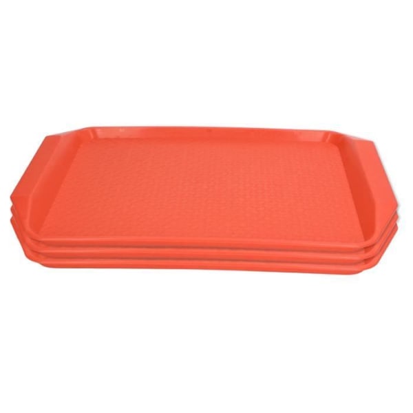 HURRISE Cafeteriabrickor 3st färgglad matbricka Binaural plastbricka Förtjockad kulinarisk maträtt