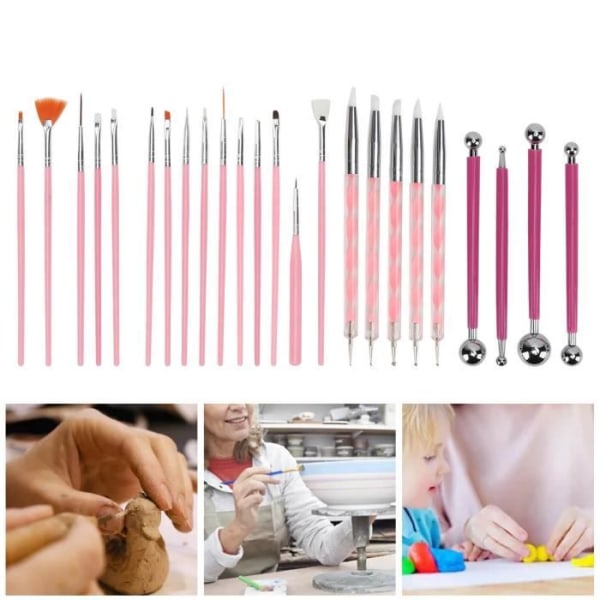 HURRISE Polymer Clay Tools Polymer Clay Sculpting Tools, Tool Set, Ball Stylus, Fine Tools Kit