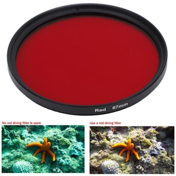 BEL-7423055064248-Full rött linsfilter Fullt rött filter, 67 mm/2,6 tum nano flerlagers gängad kamera