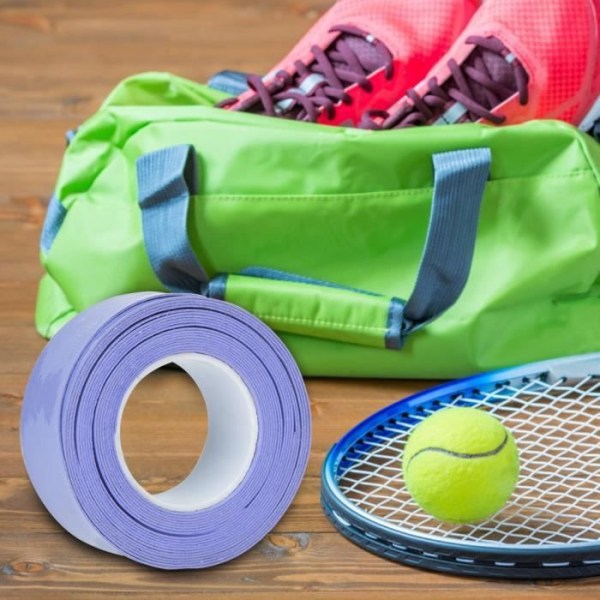 CEN Tennis Badmintonracket Handtag Övergrepp Förtjocka Anti-Slip Fiskespö Tejp (lila)