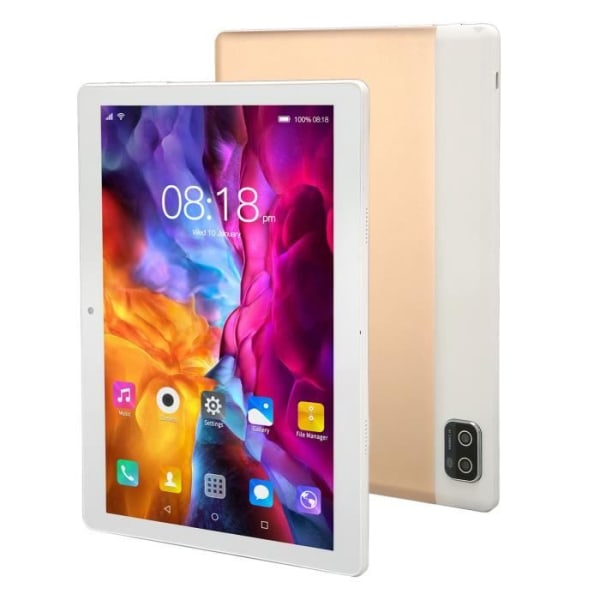 HURRISE Call Tablet 10,1 tums surfplatta för Android 12 Gold 5G WiFi-samtal 6GB 128GB Upplösning 1960x1080 MT6592 Surfplatta