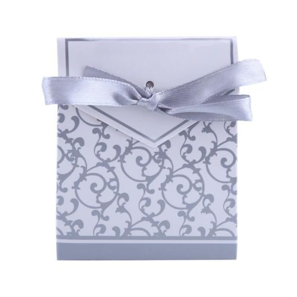 HURRISE presentpåse för bröllopsgodis 10 st Vackra godispresentförpackningar påsar med silverband Bröllopsfestfavoriter