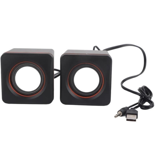 Tbest PC Speaker 3 Mini Cube USB Stereo 3,5 mm Jack Wired Speaker för Laptop Stationär PC (Dual Track)