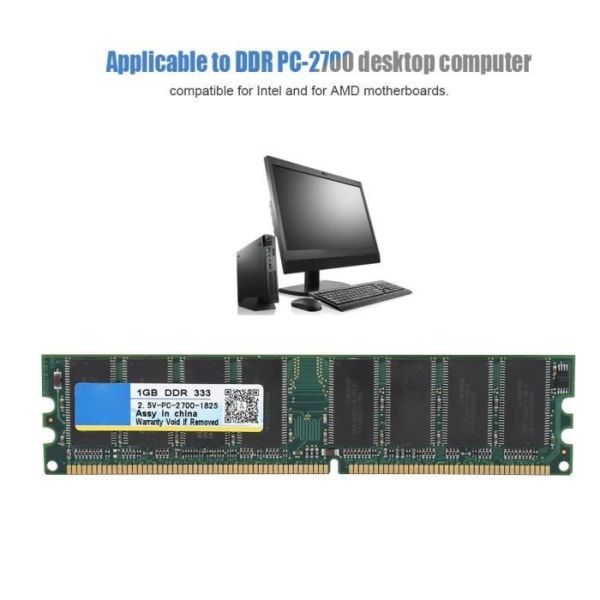 Fdit DDR-minne RAM Fullt kompatibelt skrivbordsminne 1G DDR 333MHZ 2,5V 184Pin