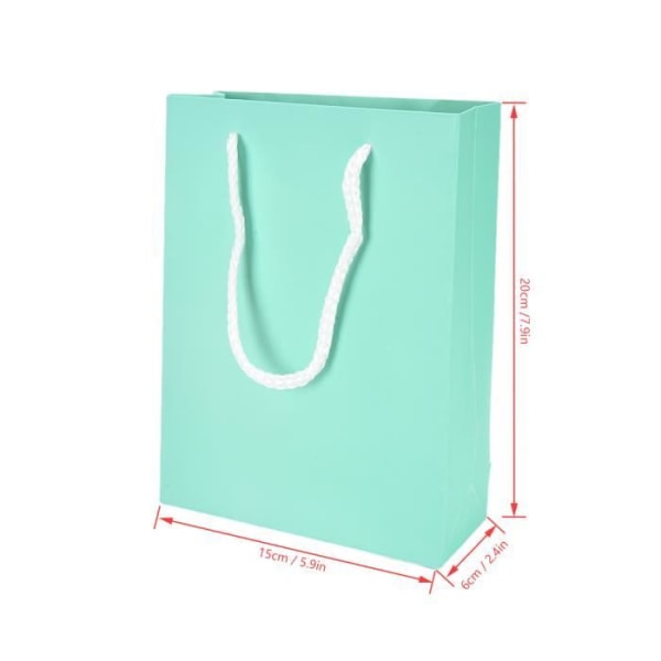 Duokon presentförpackningspåse 10 st Pappers presentförpackningspåsar Pure Color presentpåsar 5 rosa och 5 gröna för presenter
