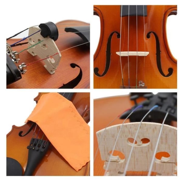 CEN Violin Strings Set Rubber Mute Maple Wood Bridge 4 i 1