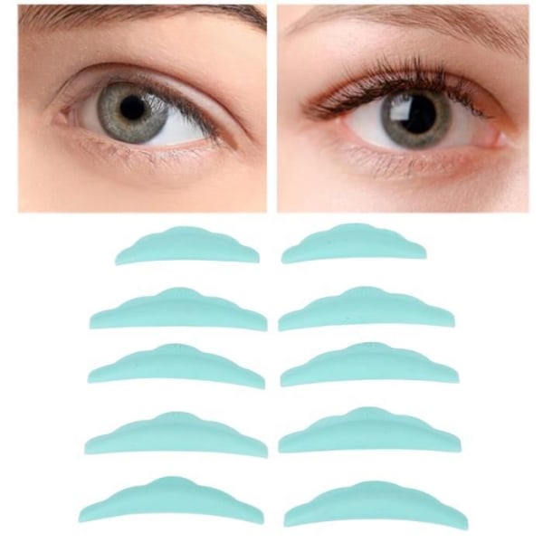 HURRISE Permanent ögonfransskydd 5 par mjuka silikonpermanenta ögonfransskydd för ögon, ögonfransförlängningsskydd