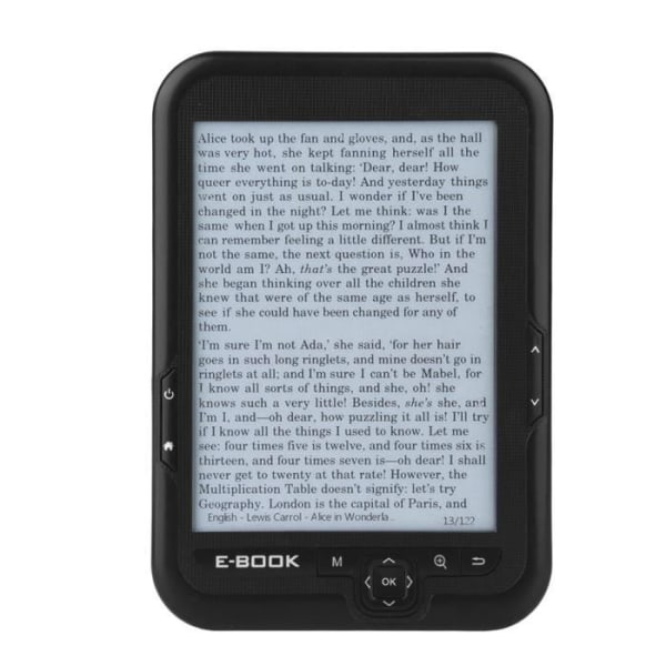 HURRISE E-BOK E-BOK Reader E-Ink 6 tum E-läsare Upplösning 1024 x 768 Skärm 300 DPI Blått omslag (svart 8G)