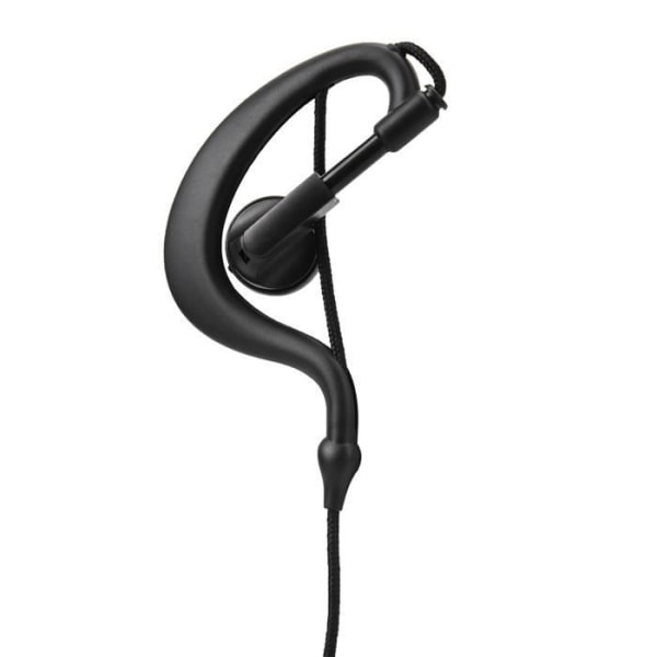 Walkie Talkie Headset, Svart PTT Headset Högkvalitativt material, Tillräcklig linjelängd Bekväma öronproppar