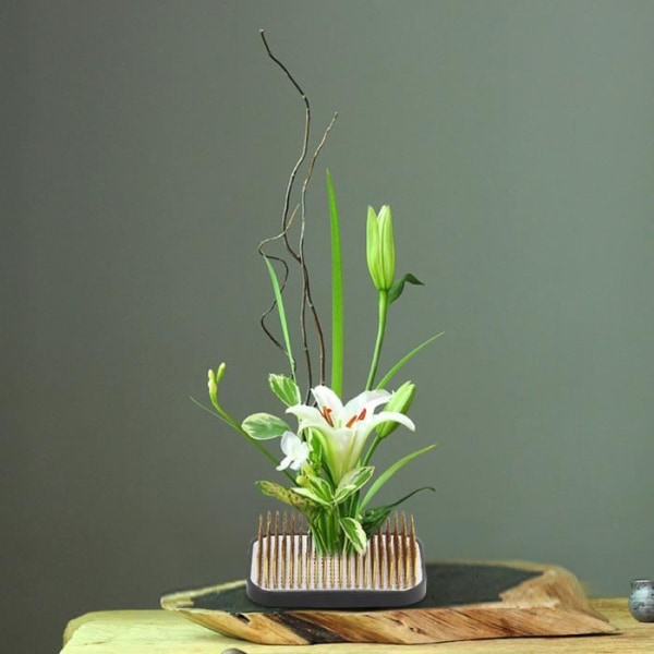 HURRISE Blomarrangemang Tillbehörsarrangemang Verktyg Blomarrangemang nål 276 kopparnålar Kenzan blomma