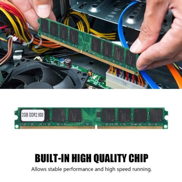 DDR2 RAM-minne, PC2-6400 2G 800MHz RAM-minne med 240Pin modulkort Kompatibel med Intel/AMD.