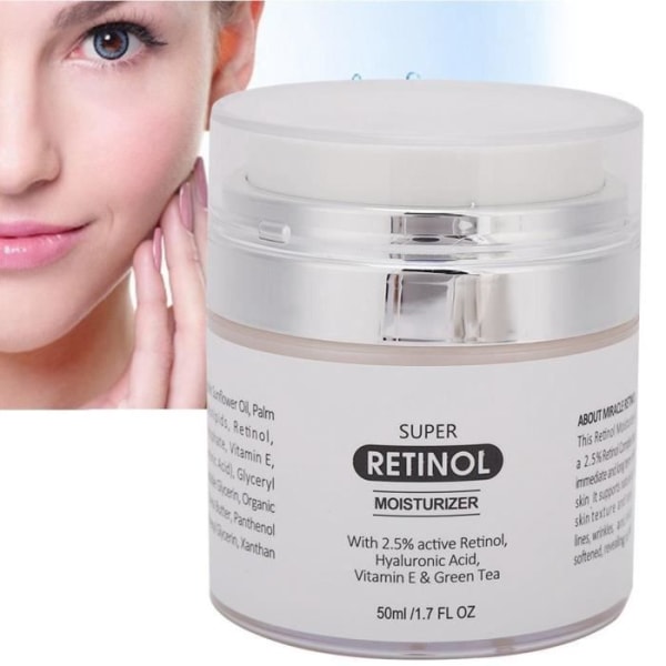 HURRISE ansiktskräm 50 g retinolextrakt Anti-aging antioxidant ansiktskräm Revitaliserande anti-rynkkräm