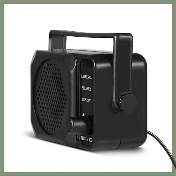 HURRISE Mini Compact Extern Högtalare för Icom Bilradio - ABS - 4m Kabel