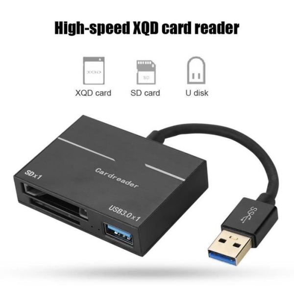 HURRISE USB3.0-kortläsare USB3.0-omvandlaradapter för höghastighets-USB TF XQD-kortläsare