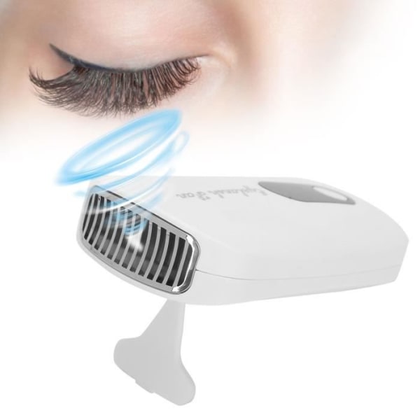 NY Mini ögonfranshårtork, USB-uppladdningsbar ympning, ögonfransförlängning, limtorkfläkt - vit